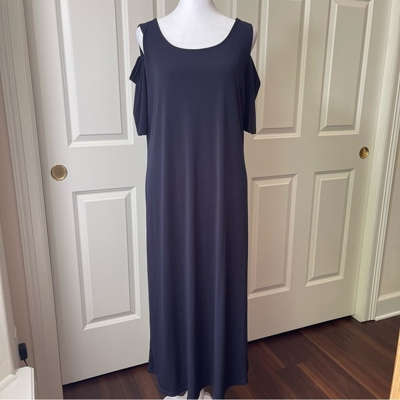 Chico’s Navy Blue Cold Shoulder Dress - Picture 2 of 11